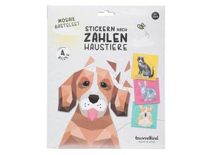 4251797420359 - Mosaikbastelset STICKERN NACH ZAHLEN - HAUSTIERE 4-teilig