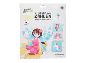 4251797420366 - Mosaikbastelset STICKERN NACH ZAHLEN - MÄRCHENFREUNDE 4-teilig