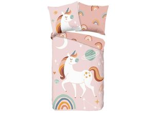 4251797421400 - Flanell-Bettwäsche EINHORN (80x80 135x200)