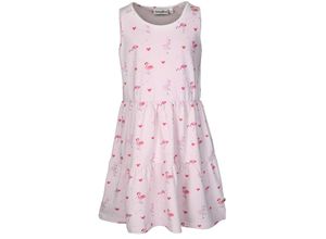 4251797421578 - tausendkind collection - Kleid FLAMINGO LIEBE ärmellos in rosa Gr92 98