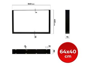 4251807409657 - Tischgestell - 2er Set aus Stahl Größenwahl Schwarz Grau oder Industrial - Tischbeine Tischkufen Metall Kufengestell Tischuntergestell