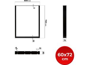 4251807409718 - Tischgestell - 2er Set aus Stahl Größenwahl Schwarz Grau oder Industrial - Tischbeine Tischkufen Metall Kufengestell Tischuntergestell