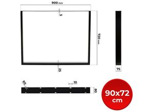 4251807409800 - Tischgestell - 2er Set aus Stahl Größenwahl Schwarz Grau oder Industrial - Tischbeine Tischkufen Metall Kufengestell Tischuntergestell