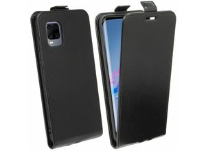 4251810803213 - cofi1453® Flip Case kompatibel mit ZTE AXON 11 Handy Tasche vertikal aufklappbar Schutzhülle Klapp Hülle Schwarz - Schwarz