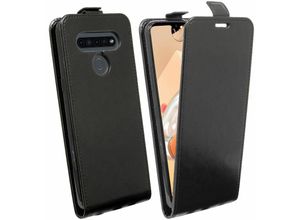 4251810803497 - cofi1453® Flip Case kompatibel mit LG K41S Handy Tasche vertikal aufklappbar Schutzhülle Klapp Hülle Schwarz - Schwarz