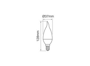 4251810803732 - Led Line - 10x LED-Line 5W led E14 F37 Leuchtmittel Leuchte Kerzenlampe 40W Glühlampen ersetzt 425lm 4000K Neutralweiß 230° Kerzenform Birne