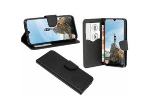 4251810806238 - cofi1453® Buch Tasche Fancy kompatibel mit SAMSUNG GALAXY M21 (M215F) Handy Hülle Etui Brieftasche Schutzhülle mit Standfunktion Kartenfach Schwarz