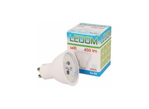 4251810806450 - Led Line - 1 Stück] ledom GU10 5W smd led Leuchtmittel 6500K Kaltweiß 450 Lumen 220-240V Ø50 Spot Strahler Einbauleuchte Energiesparlampe Glühlampe