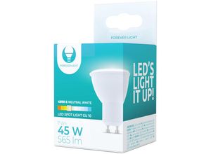 4251810808294 - 1x Forever Light GU10 led Lampen 7W 570 Lumen led Leuchtmittel 4500 Kelvin Neutralweiß ersetzt 60W Halogenlampen 120°Strahlwinkel Reflektorlampen