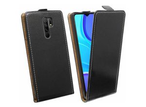 4251810810839 - cofi1453® Flip Case kompatibel mit XIAOMI REDMI 9 Handy Tasche vertikal aufklappbar Schutzhülle Klapp Hülle Schwarz - Schwarz