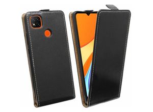 4251810810853 - cofi1453® Flip Case kompatibel mit XIAOMI REDMI 9C Handy Tasche vertikal aufklappbar Schutzhülle Klapp Hülle Schwarz - Schwarz