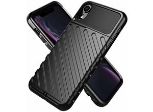 4251810811942 - Markenlos - cofi1453® Hybrid Armor Etui SchutzHülle Thunder Case Bumper Cover Handyhülle Matt Hülle Robust Rutschfest kompatibel mit iPhone Xr