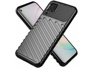 4251810812314 - Markenlos - cofi1453® Hybrid Armor Etui SchutzHülle Thunder Case Bumper Cover Handyhülle Matt Hülle Robust Rutschfest kompatibel mit Huawei P40 Lite