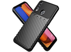 4251810812369 - Markenlos - cofi1453® Hybrid Armor Etui SchutzHülle Thunder Case Bumper Cover Handyhülle Matt Hülle Robust Rutschfest kompatibel mit Huawei Y6P