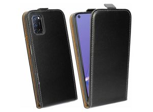 4251810813410 - cofi1453® Flip Case kompatibel mit Oppo A72 Handy Tasche vertikal aufklappbar Schutzhülle Klapp Hülle Schwarz - Schwarz