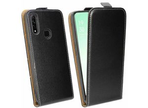 4251810813441 - cofi1453® Flip Case kompatibel mit Oppo A31 Handy Tasche vertikal aufklappbar Schutzhülle Klapp Hülle Schwarz - Schwarz