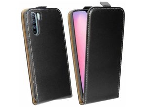 4251810813489 - cofi1453® Flip Case kompatibel mit Oppo Reno 3 Handy Tasche vertikal aufklappbar Schutzhülle Klapp Hülle Schwarz - Schwarz