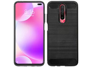 4251810815735 - cofi1453® Silikon Hülle Carbon kompatibel mit XIAOMI POCO X2 Case TPU Soft Handyhülle Cover Schutzhülle Schwarz - Schwarz