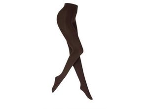 4251810821286 - Cofi 1453 - Klassische Strumpfhose 60 den Einheitsgröße Blickdicht Einfarbig Strümpfe Fleece-Thermosocken für Damen & Frauen Braun