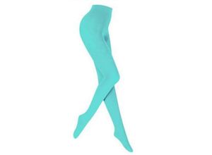 4251810821569 - Cofi 1453 - Klassische Strumpfhose 60 den Einheitsgröße Blickdicht Einfarbig Strümpfe Fleece-Thermosocken für Damen & Frauen Mintgrün