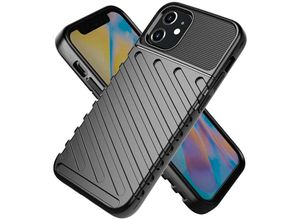 4251810822566 - Markenlos - cofi1453® Hybrid Armor Etui SchutzHülle Thunder Case Bumper Cover Handyhülle Matt Hülle Robust Rutschfest kompatibel mit iPhone 12