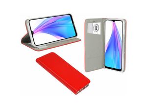 4251810826489 - cofi1453® Elegante Buch-Tasche Hülle Smart Magnet kompatibel mit XIAOMI REDMI NOTE 8T Leder Optik Wallet Book-Style Cover Schale in Rot