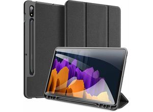 4251810827929 - Dux Ducis Buch Tasche Hartschale mit Smart Sleep Standfunktion kompatibel mit SAMSUNG GALAXY TAB S7 11 Tablet Hülle Etui Brieftasche Schutzhülle