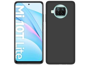 4251810829107 - cofi1453® Silikon Hülle Basic kompatibel mit XIAOMI MI 10T LITE Case TPU Soft Handy Cover Schutz Schwarz - Transparent