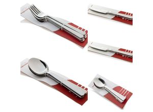 4251810831650 - 6x Trendmax Dessertlöffel Besteck Menübesteck Edelstahl Silber Gabel Löffel Messer Teelöffel Silber Glänzend