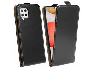 4251810832459 - cofi1453® Flip Case kompatibel mit Samsung Galaxy A42 5G Handy Tasche vertikal aufklappbar Schutzhülle Klapp Hülle Schwarz - Schwarz