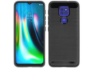 4251810833463 - cofi1453 Silikon Hülle Carbon kompatibel mit MOTOROLA MOTO G9 PLAY TPU Case Soft Handyhülle Cover Schutzhülle Schwarz - Schwarz