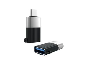 4251810834255 - XO-Adapter NB149-F USB auf USB-C Datenkabel Buchse Stecker Ladeadapter schwarz