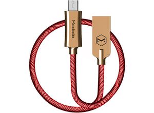 4251810835764 - Mcdodo Knight 15M Micro-USB Datenkabel QC40 Quick Charge Schnell Ladekabel geflochten 2A Soft Nylonkabel Rot