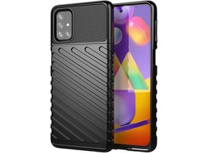 4251810838765 - Cofi1453® Hybrid Armor Etui SchutzHülle Thunder Case Bumper Cover Handyhülle Matt Hülle Robust Rutschfest kompatibel mit Samsung Galaxy M31s (M317F)