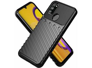 4251810838789 - Markenlos - cofi1453® Hybrid Armor Etui SchutzHülle Thunder Case Bumper Cover Handyhülle Matt Hülle Robust Rutschfest kompatibel mit Samsung Galaxy