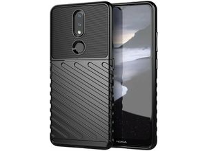 4251810838871 - Markenlos - cofi1453® Hybrid Armor Etui SchutzHülle Thunder Case Bumper Cover Handyhülle Matt Hülle Robust Rutschfest kompatibel mit Nokia 24