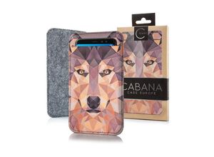 4251810840263 - Cofi 1453 - Universal Pocket Handyhülle Slim Pocket Schutzhülle Cover 10x17cm Case Motiv Wolf