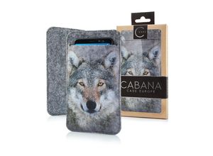 4251810840287 - Cofi 1453 - Universal Pocket Handyhülle Slim Pocket Schutzhülle Cover 10x17cm Case Motiv Grey Wolf