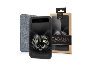 4251810840317 - Cofi 1453 - Universal Pocket Handyhülle Slim Pocket Schutzhülle Cover 10x17cm Case Motiv Black Cat