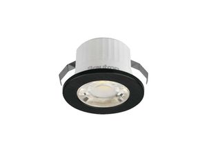 4251810843400 - LED Mini Einbaustrahler 3W Spot IP54 Wassergeschützt 240 Lumen 3000K Warmweiß Einbauleuchte Spotlight Rund Schwarz