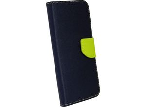 4251810844575 - cofi1453® Buch Tasche Fancy kompatibel mit XIAOMI REDMI 9T Handy Hülle Etui Brieftasche Schutzhülle mit Standfunktion Kartenfach Blau-Grün - Schwarz