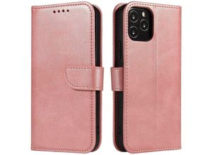 4251810846791 - Cofi 1453 - cofi1453® Premium Magnet Case Buch Tasche Schutzhülle aufklappbare Hülle Standfunktion Zubehör kompatibel mit iPhone 12 Mini in Rosa