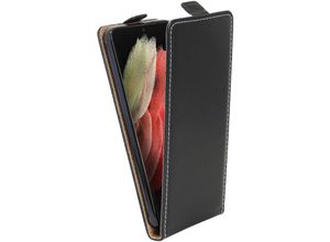 4251810846913 - cofi1453® Flip Case kompatibel mit Samsung Galaxy S21 Ultra (G998B) Handy Tasche vertikal aufklappbar Schutzhülle Klapp Hülle Schwarz - Schwarz