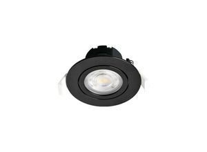 4251810847453 - Einbauleuchte Schwenkbar Spot led 7W 670 Lumen sqr Ø70mm IP20 Downlight 3000K-6500K Rund Schwarz - Braytron