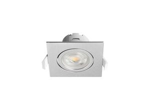 4251810847491 - Einbauleuchte Schwenkbar Spot led 7W 670 Lumen sqr Ø70mm IP20 Downlight 3000K-6500K Eckig Silber - Braytron