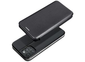 4251810853522 - Elegante Buch-Tasche Hülle Leder Optik Elegance Wallet Book-Style Schale kompaitbel mit Xiaomi Redmi Note 9T 5G Schwarz - Schwarz