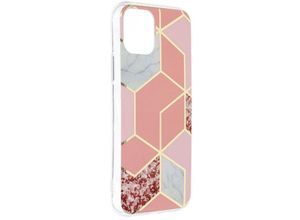 4251810856110 - Handy Hülle Schutz Cover Case Marble Cosmo Muster Handyschale Tasche kompatibel mit iPhone 12 Mini Motiv 2