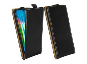 4251810859678 - cofi1453® Flip Case kompatibel mit MOTOROLA MOTO G9 Handy Tasche vertikal aufklappbar Schutzhülle Klapp Hülle Schwarz - Schwarz