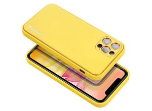 4251810863057 - cofi1453 Leder Case Hülle Handyschale Handy-Hülle Cover Bumper kompatibel mit iPhone 7 Gelb