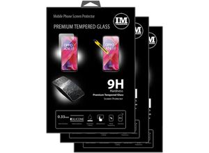 4251810863798 - cofi1453 3X Panzer Schutz Glas 9H Tempered Glass Display Schutz Folie Display Glas Screen Protector kompatibel mit Oppo A74